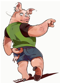 tulerarts:  OINK! A picture I’ve done for