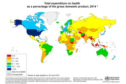 Mapsontheweb:  Total Expenditure On Healthcare As A Percentage Of Gdp, 2014.