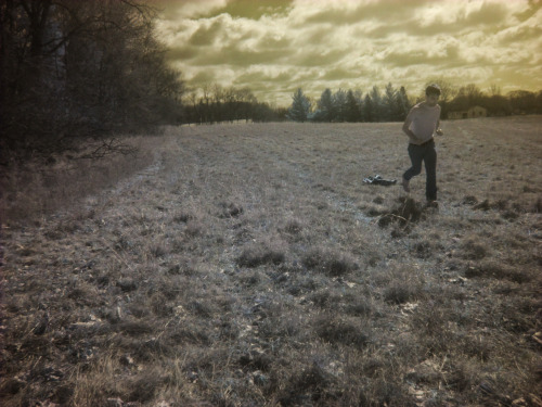 Here’s an outtake of when I was shooting myself in a field.IR modified digital camera 