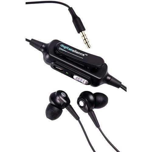 Digital Silence DS-101A Stereo Analogue Ambient Noise Cancelling Headset with Microphone - Black