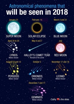 awake-society: Astronomical phenomenon by: Cathy Loves the Skies the skies is going to be really active this year X3