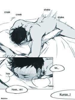 indigoit: Top Kuroo X Top Daichi Daichi jerks off on pillow imagining he is fucking to Kuroo and tries keep it in secret (that he was actually a top pretending bottom in front of kuroo.)  