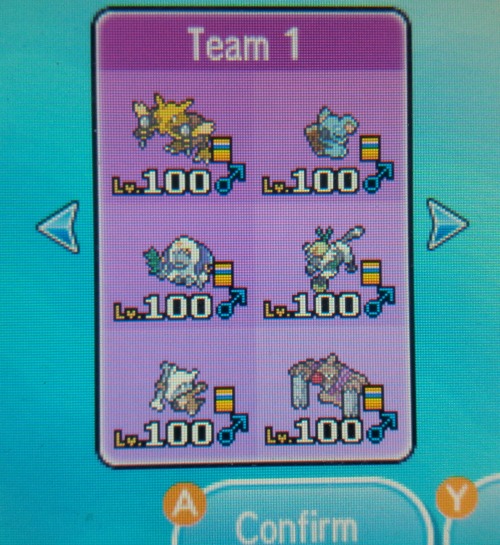 axew: I made myself a Team of Pokémon holding things