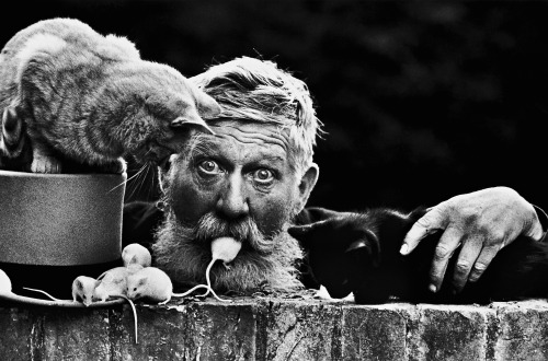 L'homme aux souris par Don McCullin, Cambridge, 1973.