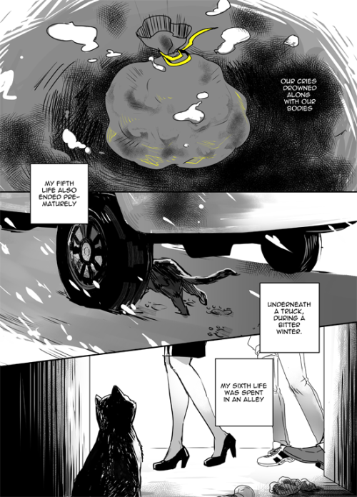 cwolfescribbles:  redrodent:  fuckyeahcomicsbaby:  A Tale of Nine Lives by Akimiya Jun  I’m not crying, you’re crying!!  Couldn’t find the reblog button though all the tears in my eyes 