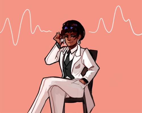 sleepysnowfinch: Uhura wearing a suit, requested by @chandlerclear and also @magnass!