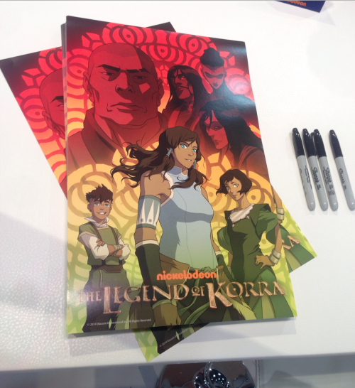 korranation:  Check out the killer poster our panelists will be signing here at the Nickelodeon booth from 1:15-3:15!