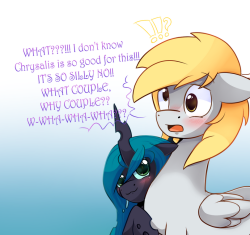 mlp-shipping-challenge:  Male Derpy and Chrysalis