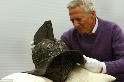 peashooter85: Ancient Roman gladiators helmet uncovered at Pompeii www.dailymail.co.uk/news/a