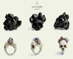 ixnay-on-the-oddk:  coma-wight:  Macabre Gadgets - Rings made of industrial materials and inexpensive stones for its durable and flexible nature.  0.0 buy me all of them please 