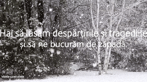Să ne bucurăm de ger :D 
