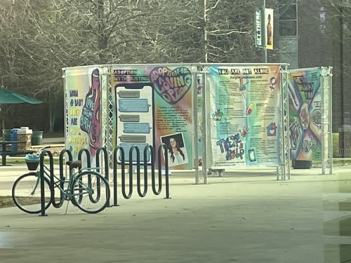 They Put Up Anti-abortion Displays At My College. You Can't See It From This Side, But One Of The Banners