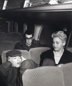 gentleman-harrington:  ratrod89:  fuckyeahvintage-retro:  Buddy Holly rides the bus. NY, 1958 © Allen Lewis  He looks like he couldn’t wait for the sweet silence provided for him by the plane crash. That is one miserable looking rockstar.  When I was