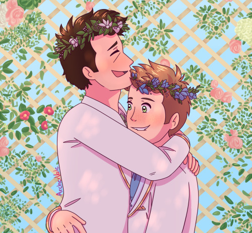 archervale:Let us welcome for the very first time as a married couple, Dean and Castiel Winchester! 