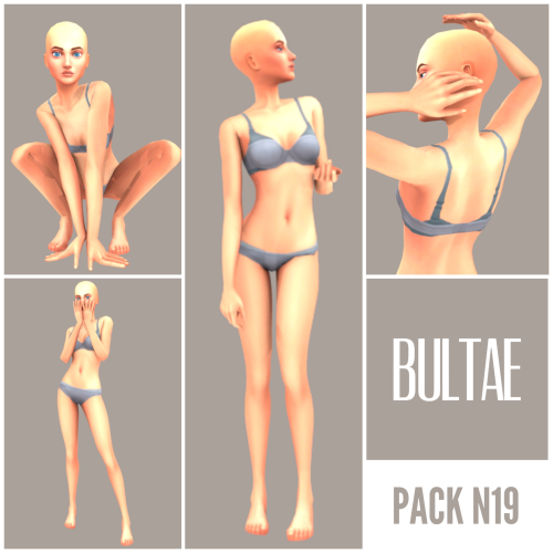 bultae-ts4:[BULTAE] POSE PACK N19Includes:10 single poses for adults.You will need:Poseplayer [DL]Te