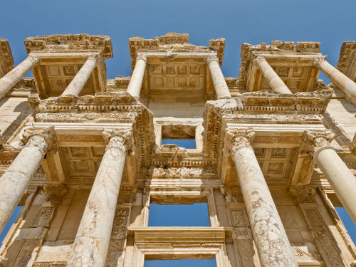 manticoreimaginary:The Library of Celsus Built in honor of the Roman Senator Tiberius Julius Celsus 
