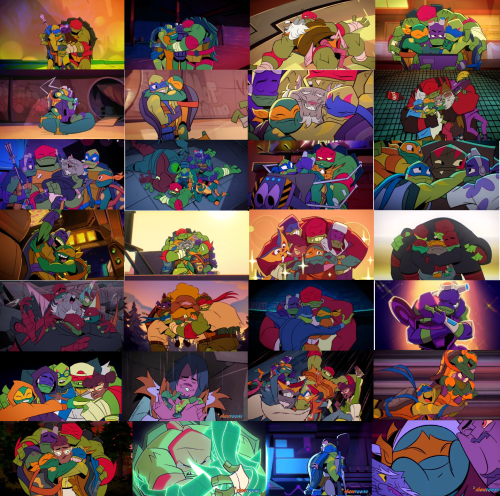 All Hugs From Rise Of The TMNT - 28 In Total!