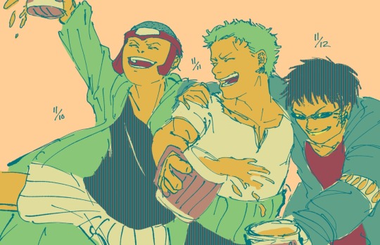 rocketspurs:  Yosaku, Zoro, and Johnny have back-to-back-to-back birthdays and that fact makes me happy