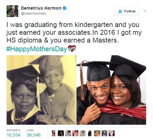 black-to-the-bones: So proud of both of them. Black Moms are everything.  Let&rsquo;s