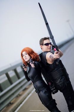 Black Widow and Hawkeye - Avengers by ReginaIt