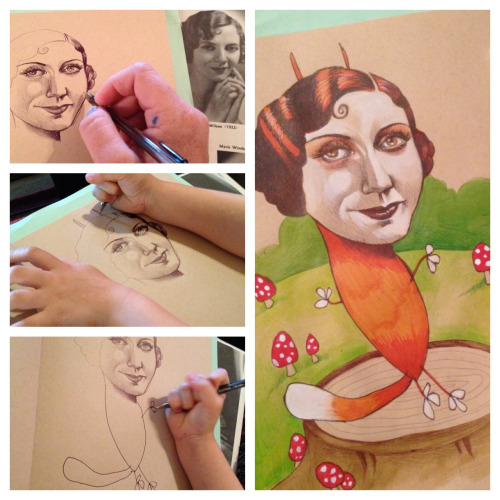 hauntyalater: itscolossal: Artist Collaborates with her 4-Year-Old Daughter to Create Amazing Illust