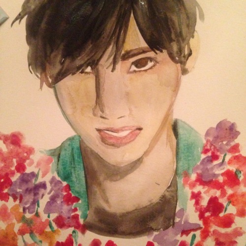 Progress of my Tae watercolor portrait from Stigma&hellip; More of my art on ig: badboymintyongi