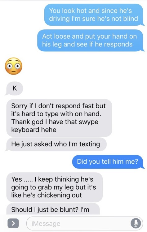 hotwife-texts:My wife went out with friends… Just be blunt. Pt 1