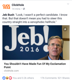 earthdad:  It’s getting harder and harder to tell what is a Clickhole article and what is real 