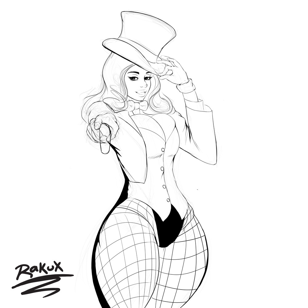 rakusketches:  Zatanna pinup fanart 