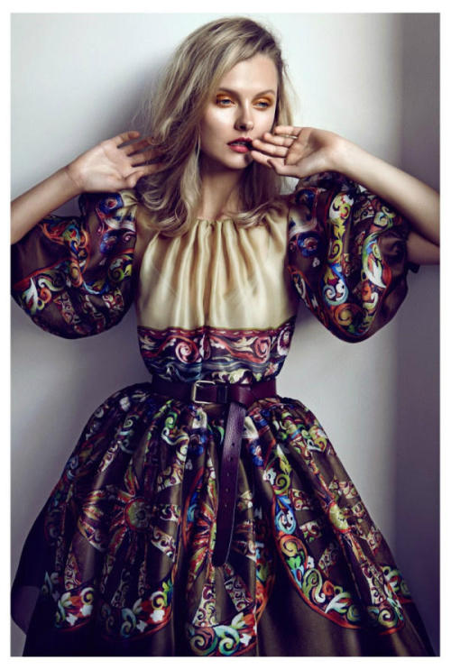 dolcegabbana: Kamila Filipcikova in Dolce&amp;Gabbana for Elle Czech Republic, Feb ‘13