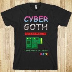 we-are-dumb:  Cyber Goth Fuck My Parent!!! Microchip extreme #420 