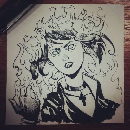 #inktober #day3 #lizshermann #Elizabethsherman #hellboy #sketch #instart