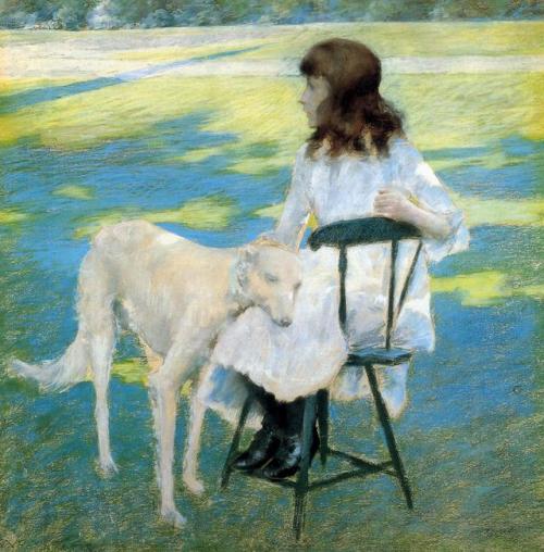 william-merritt-chase:Good Friends, 1888, William Merritt ChaseMedium: pastelhttps://www.wikiart.org