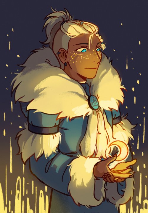 transparensie:  stars on your skin, moon in your eyes. (@peachieflame’s beautiful moon spirit sokka design!) 