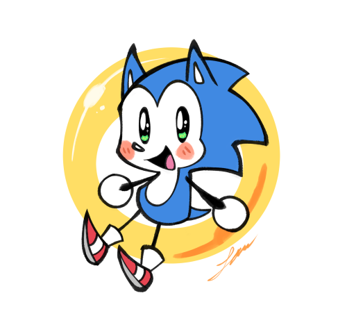 Itty bitty hedgehog pile! I had the urge to draw some proper sonic art and ended up having fun with 