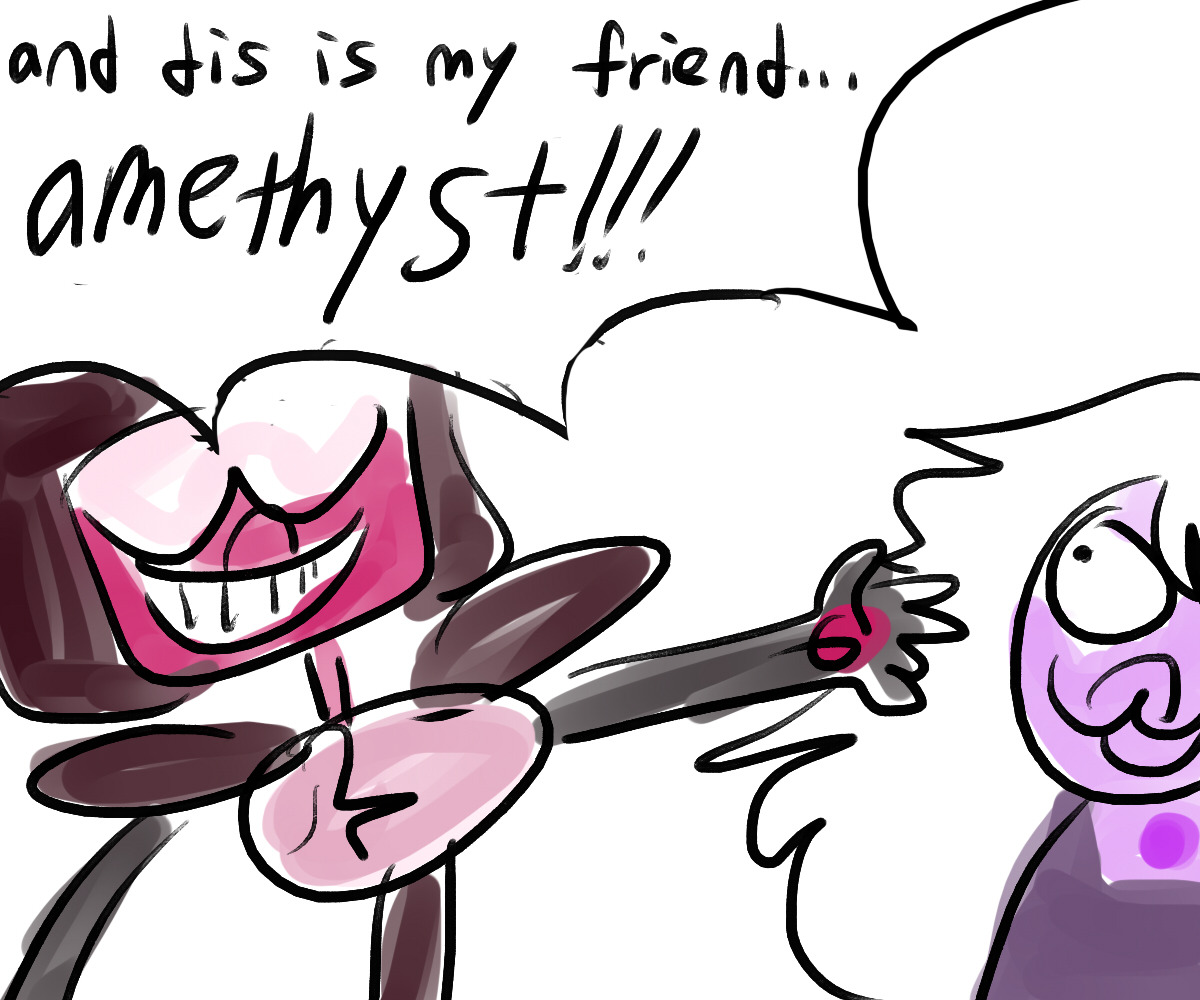 jessified-sfw:  Steven Universe and Undertale silly crossover.  hOI!!!!! weare the….CRYSTALGEMS!!!!!!!!!!!!!!!