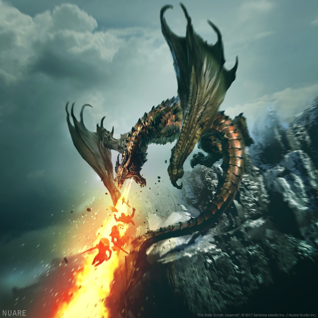 The amazing digital art - Dragons by Nuare Studio The Elder Scrolls V: