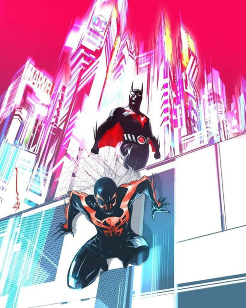 Batman Beyond &amp; Spiderman 2099, by Dustin Nguyen