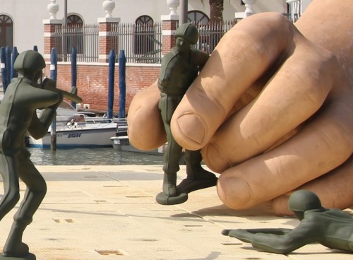 ianbrooks: Sculptures Playing with Toys by Lorenzo Quinn From the series entitled: “This Is Not A Ga