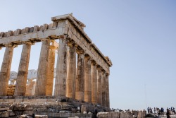 mrbrianchu:  ‘Scale’  Parthenon, Acropolis, Athens, Greece.  They didn’t do things in half measures back then. All marble of course. PS: The building is not dirty. Those are burn/ash stains from 1687. 