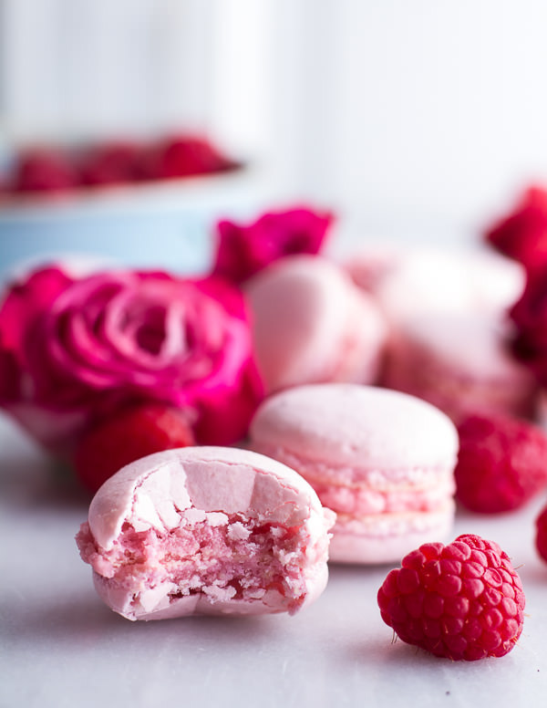 sweetoothgirl: Coconut Raspberry Macarons With Raspberry Rose Buttercream