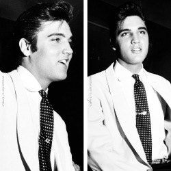 vinceveretts:  Elvis at a press conference at the Multnomah Athletic Club, September 2, 1957. 