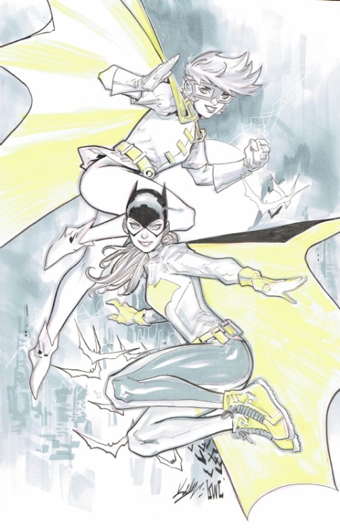 folderolsoup: Batgirl and Robin by Ken Lashley