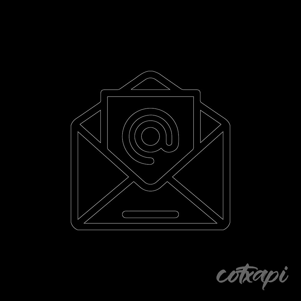 Email Icon in Black and White Vector Art Email Illustration Outline Art