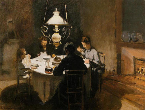 artist-monet: The Dinner, 1869, Claude Monet Medium: oil,canvas 