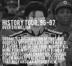 lacienegasmiled:  Some of the $300 million raised and donated to charity by Michael