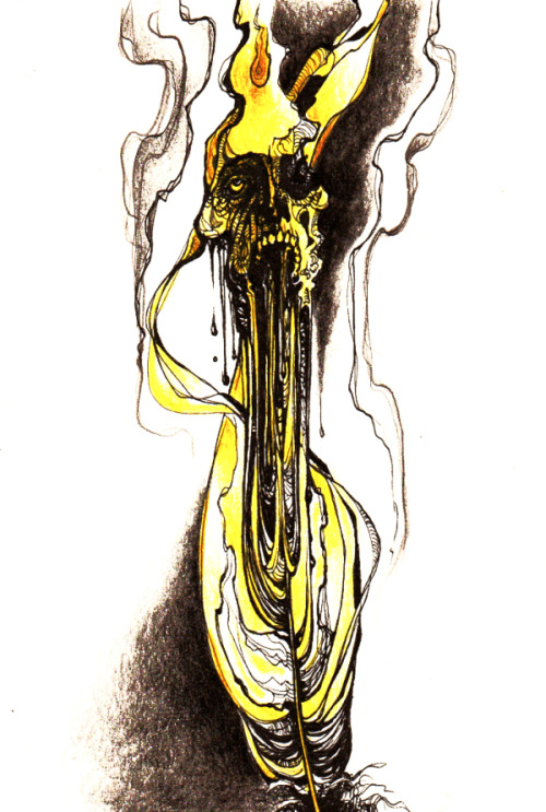 ° Wasting Yellow. The Yellow Touch.&hellip;a deadly yellow feather from an old Vurt fanfic of mine. 