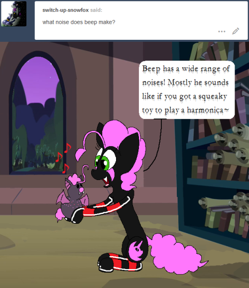 darkfiretaimatsu:All his noises are very cute, though. It makes me happy to hear them. Weird, right~? I’m not sure if he actually beeps, though. At the very least, he doesn’t make sounds that can be spelled out with an alphabet~x3!