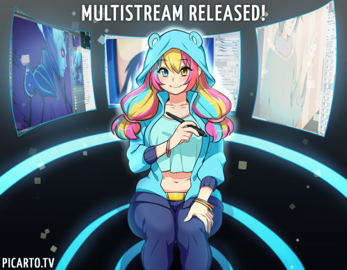 ragawa-reblogs:  picartotv:  Picarto.TV - Newsupdate  Multistream has been released!  These are the changes we made today: You can only create and invite people as a premium-Member. You will now be able to follow people on the multistreampage. Some big