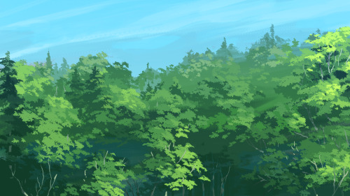 intindra: Was going to make Princess Mononoke fanart, but then I got distracted by the backgrounds.